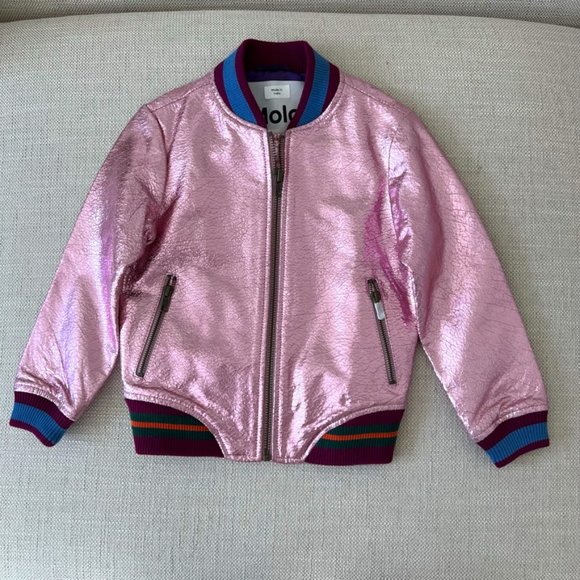 Molo Pink Metallic Kids Jacket